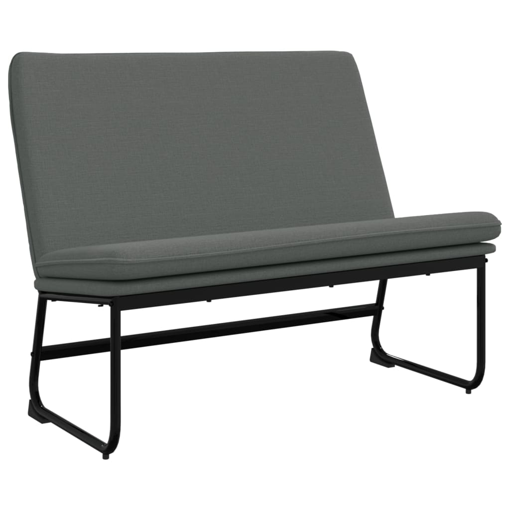 Bench in Dark Grey 100 x 75 x 76 cm Fabric