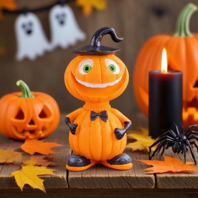 Halloween Ornament Cartoonstijl Levendig Expressieontwerp Pompoen Decoratie Vrolijke Feestelijke Sfeer Decor