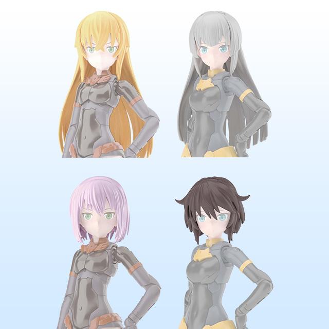 

[Bandai] Bandai 30MS Option Hair Style Parts Vol.4 (Complete Set of 4 Types) [Inner Box]