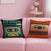 classic music theme Music Tape Cushion Cover Soft  EasyWash Pillow Case  Versatile for Couch Bed Travel and Office