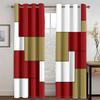 European Simple Bohemian Style Color Striped Lattice Sunshade Curtains 2 Panels Ethiopian Style Living Room Bedroom Window Decor