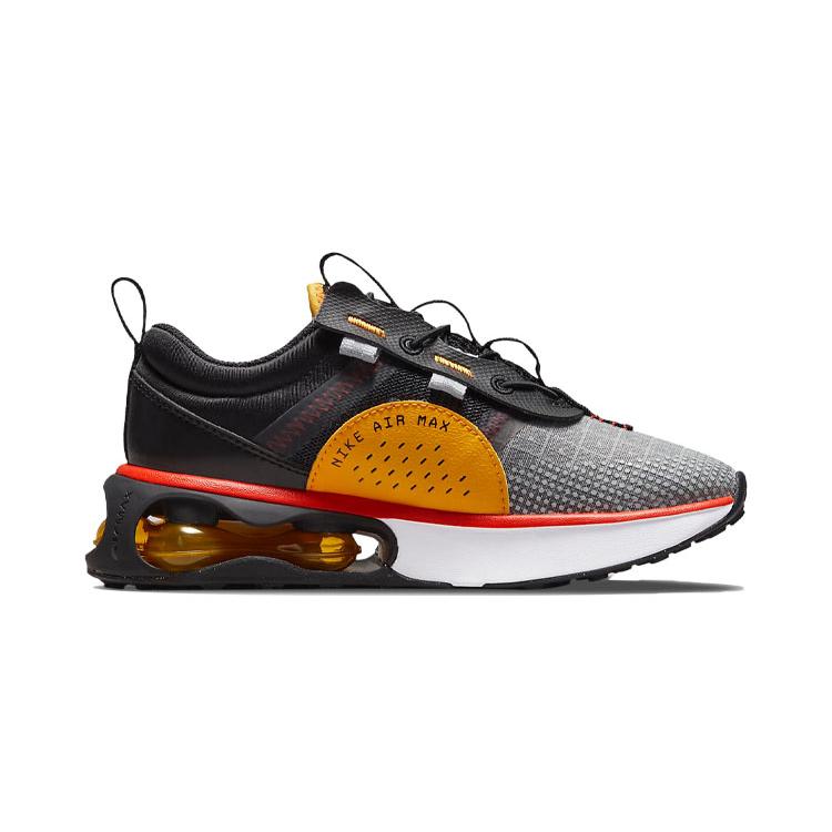 New Nike Air Max 2021 Slip-Resistant Cushioning Wear-Resistant Running Shoes Gray Red Children Aged 3-7 Years Old DB1109-005