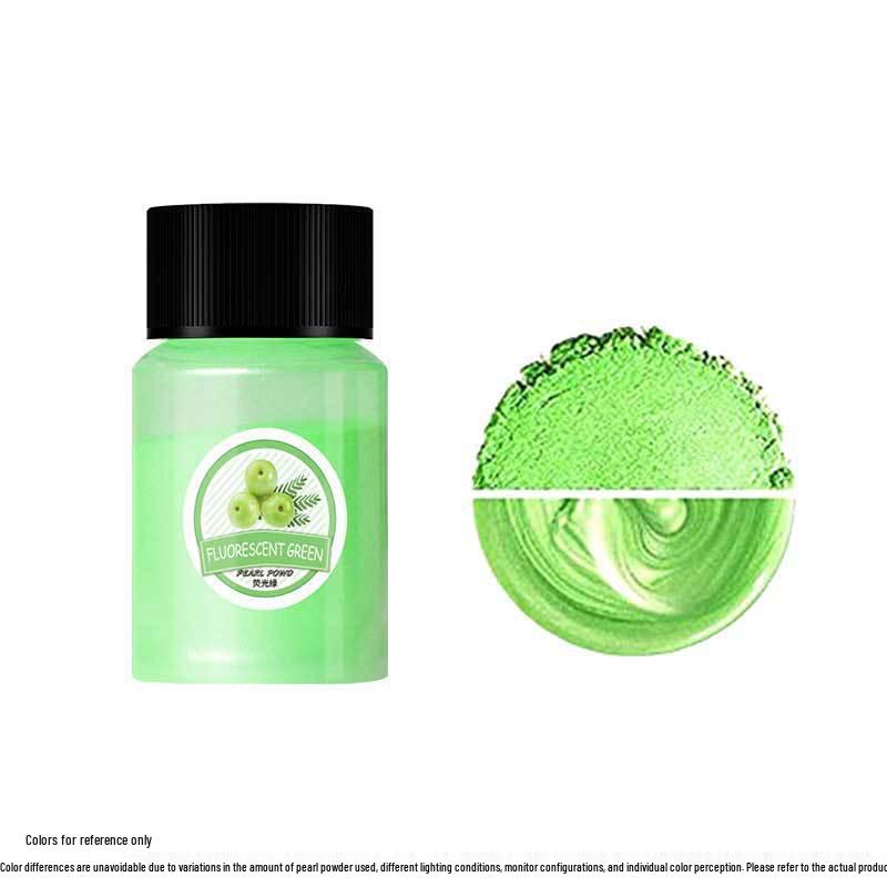 Mermaid Slime & Epoxy Mica Powder - 30 Colors Pearlescent Crystal Clay in Large Bottle