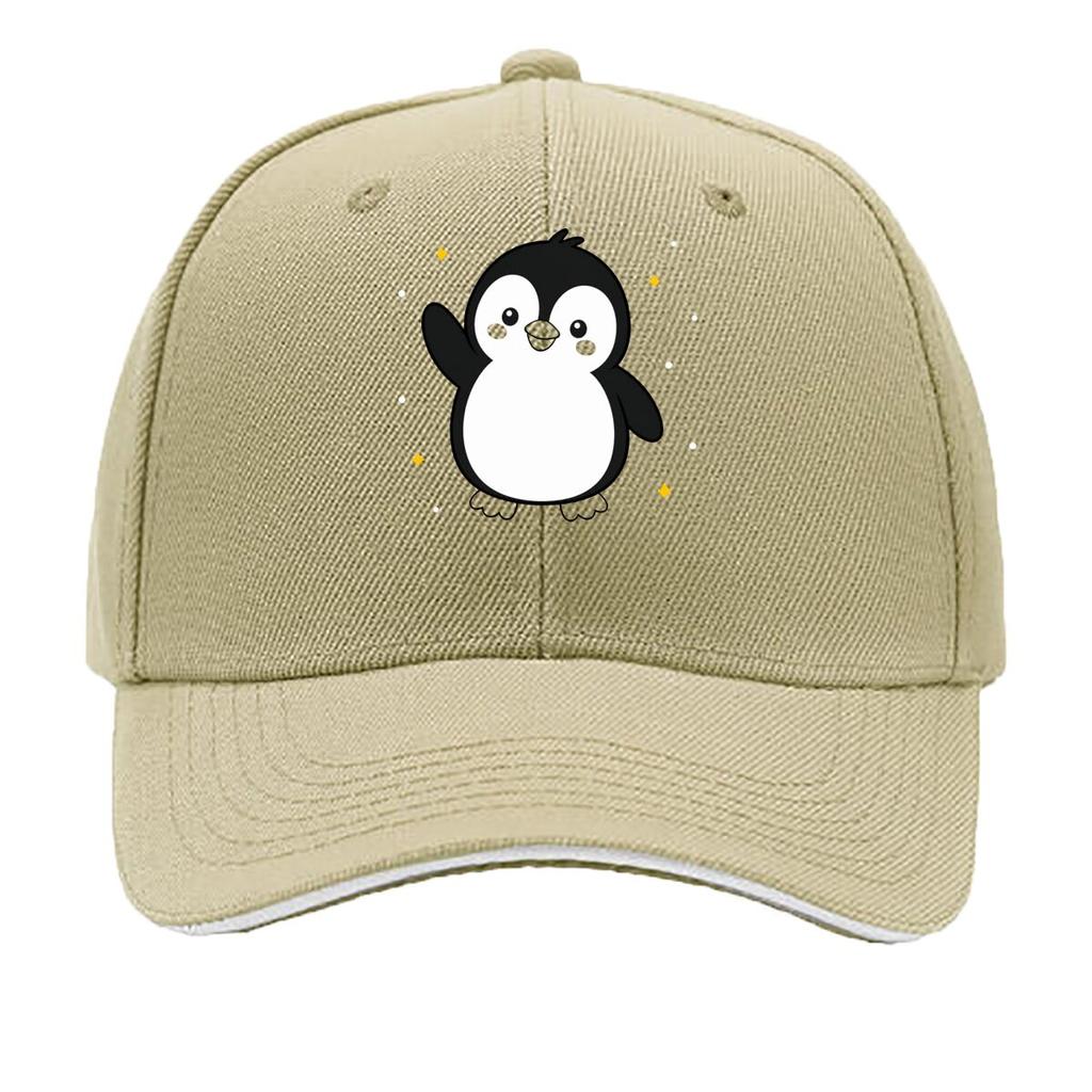 Playful Baby Penguin Minimal Cartoon Sandwich Baseball Cap Sun Cap Outdoor Workouts Hat