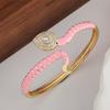 Oil Dripping Zircon Snake-shaped Bracelet Niche Versatile Open Bracelet for Women