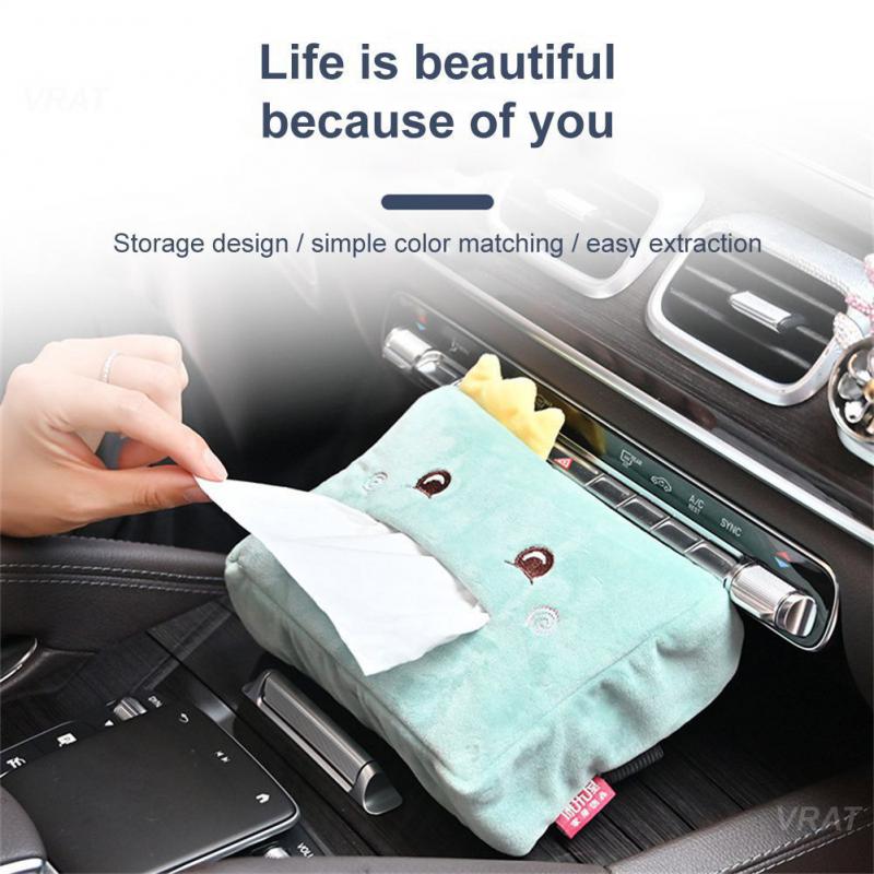 Animal Decoration Bracke Lovely Cartoon Portable Universal For Auto Home Room For Car Seat Car Interior Tissue Box Creative Cute