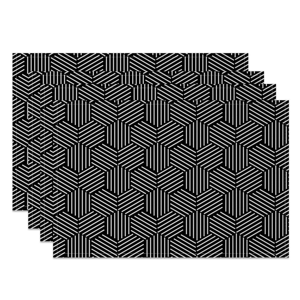 Modernes minimalistisches Platzset Geometrische Linien Abstraktes Design Hitzebeständige Tischsets Esstisch Küche Büro Stilvolle Wohnkultur
