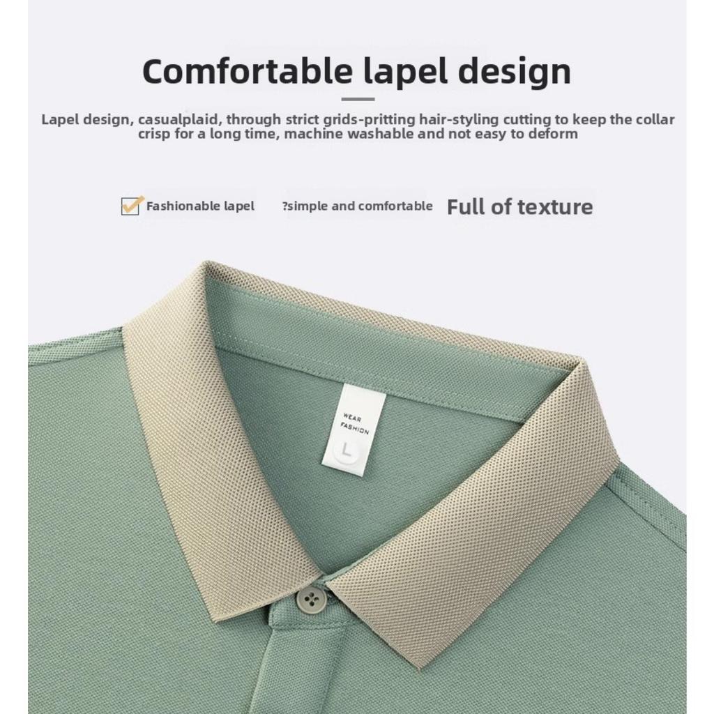 Men's Casual Shirt - Short Sleeved Summer Top, Ribbed Collar and Cuffs Design, Breathable Elastic Fabric, Regular Fit