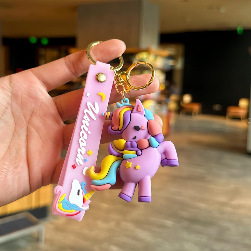 Colorful Horse Cartoon Colorful Unicorn Keychain Pendant Exquisite Girls Backpack Keychain Cute Pendant