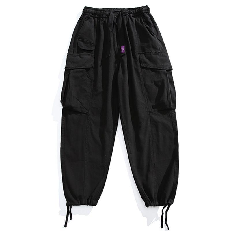 American-Style Multi-Pocket Cargo Pants for Men, Loose Straight-Leg Casual Pants, High Street Style, Cool Japanese Retro Men's Pants, Trendy