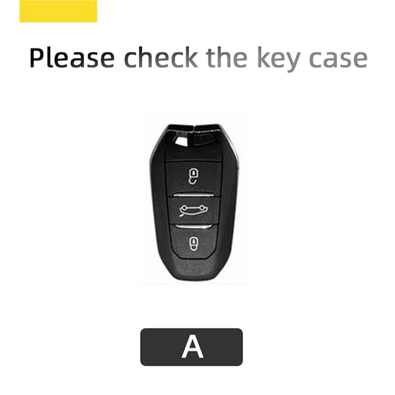 Suede Leather Car Key Case  For Peugeot 2008 3008 308 408 508 4008 5008 For Citroen C4 C6 C3-XR Key chain Accessories