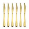 6pcs High Quality Stainless Steel Rose Gold Steak Knife In Dinnerware Set Restaurant Sharp Steak Knives Tableware Cutlery Set