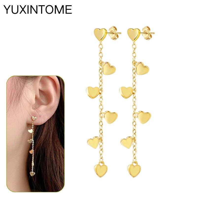 925 Silbernadel Exquisite Weiße Zirkon Steckerohrringe für Damen Geometrische Lange Kette Quaste Ohrringe Luxuriöser Schmuck