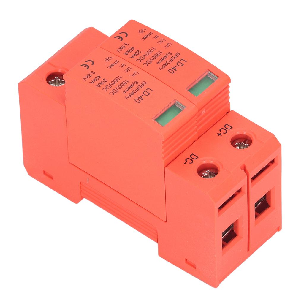 Surge Protective Device 1000V DC 20‑40KA 2P PC Photovoltaic PV Voltage Protection Arrester Protector