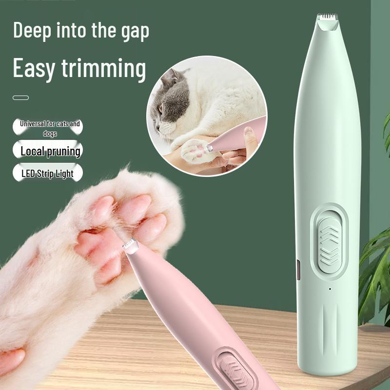 Electric Pet Grooming Clippers for Cats & Dogs with Light, Ideal for Hair and Foot Trimming