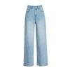 Xinge Tencel Hemp Summer Thin Cool Elegant Straight Pants Elastic Waist Skinny Wide Leg Denim Floor Mopping Pants
