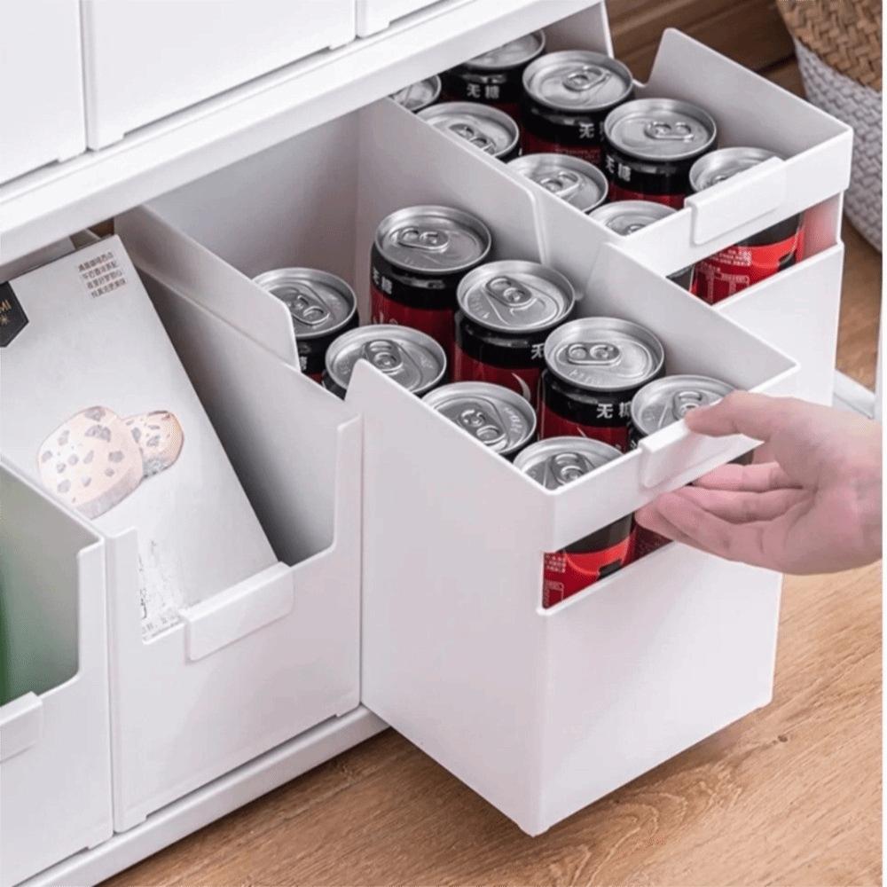 Right Angle Retractable Storage Box Cooking Tool Storage Sundries Organization Organizer Box Plastic Scalable Sundries Organizer