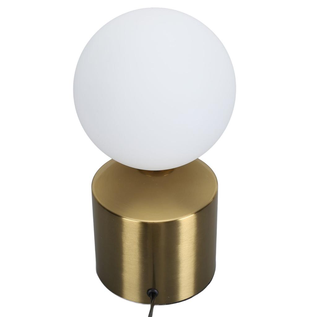 Table Lamp Ball Lampshade Modern Glass Nightstand Light Shade with Metal Base for G9 Bulb for
