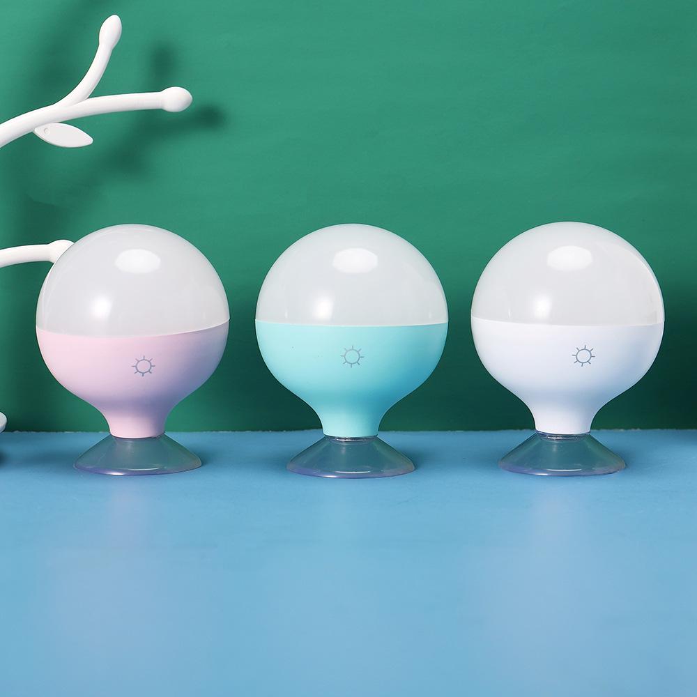 

Portable Wireless LED Vanity Mirror Light with Suction Cup and Rechargeable Makeup Primer Bulb Tri-color Light (Rechargeable) білий