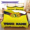 Name Custom Club America Pattern Bedding Set Quilt Cover Pillowcase Home Decor Gift (1 * duvet cover + 2 * pillowcase, without core)