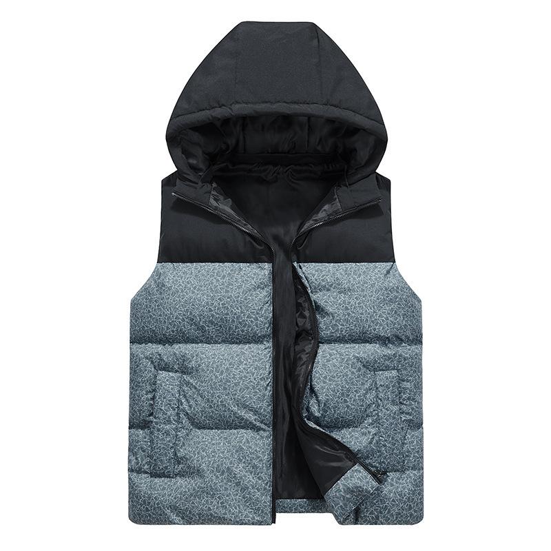 

Качественный жилет Мужской жилет Жилет для толстяка Свободный жилет Повседневный жилет для улицы Пух из перьев Хлопковый жилет Тренд JOOM 6XL [Asian size]