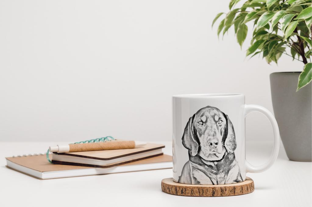 Black and Tan Coonhound I - Cup with a Dog, Personalized Cup with a Print, a Classic Gift for Everyone from the Art-Dog Brand