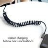 Spring Charging Cable Double Elbow QC4.0 Quick Charging 3A Stretchable Type-C Data Cord for Car