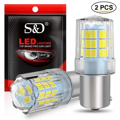 2 pezzi P21/5W Led 1157 Alta luminosità Luce auto BAY15D 1156 P21W Ba15S Lampadina PY21W BAU15S 3030SMD Auto Retromarcia Indicatore di direzione Lampada freno Bianco Giallo Rosso 12V