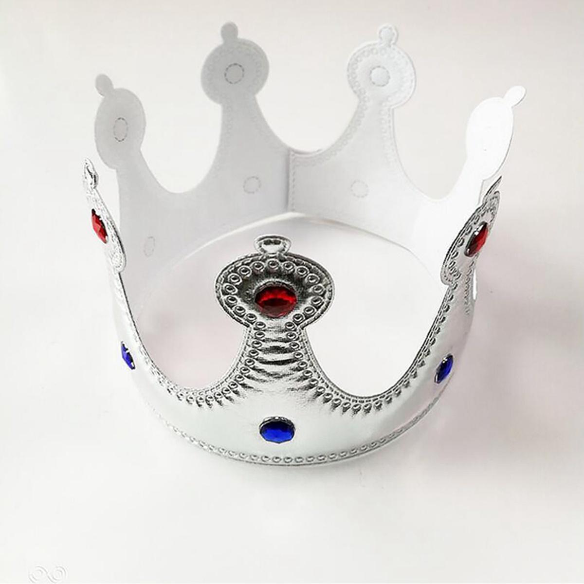 

Королевская Корона на Хэллоуин, яркая ткань с блестками, корона принца, принцессы, детская вечеринка, принадлежности для косплея 54cm x 12cm серебряный