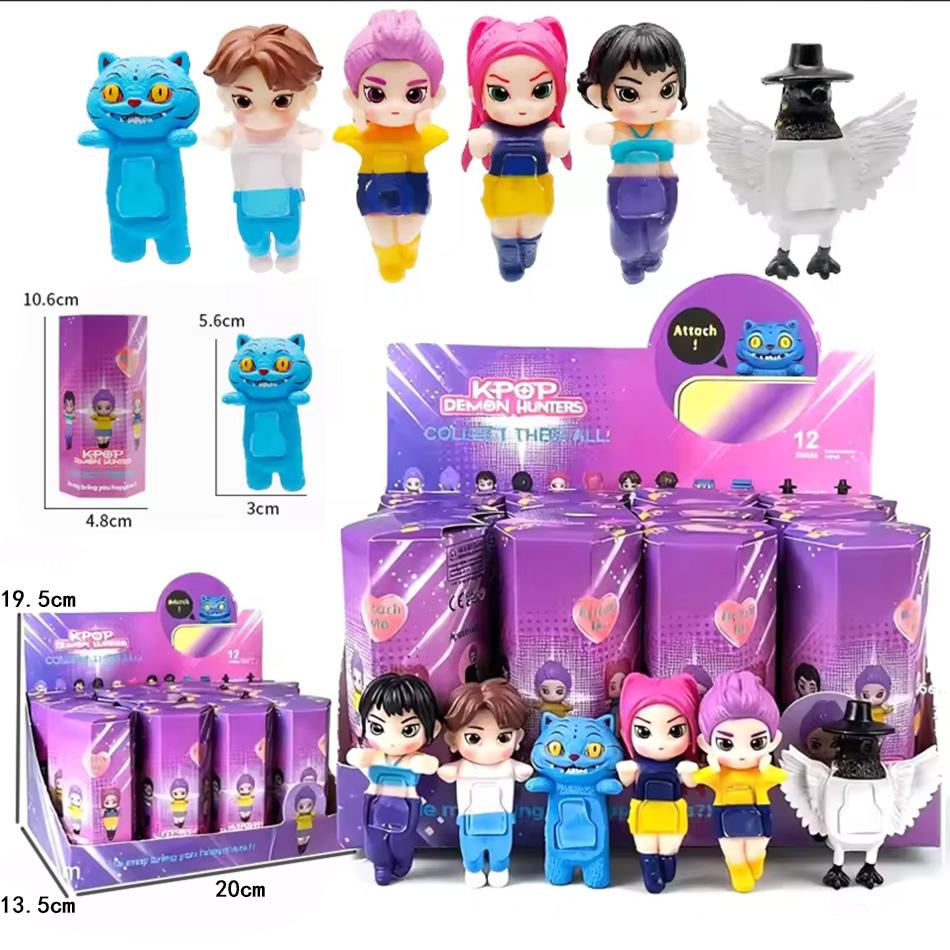 Anime Kpop Demon Hunters Blind Box Action Figure Set - Derpy Tiger Ranimeumi Mira Zoey Sussy Figurine Dolls for Fans Gift