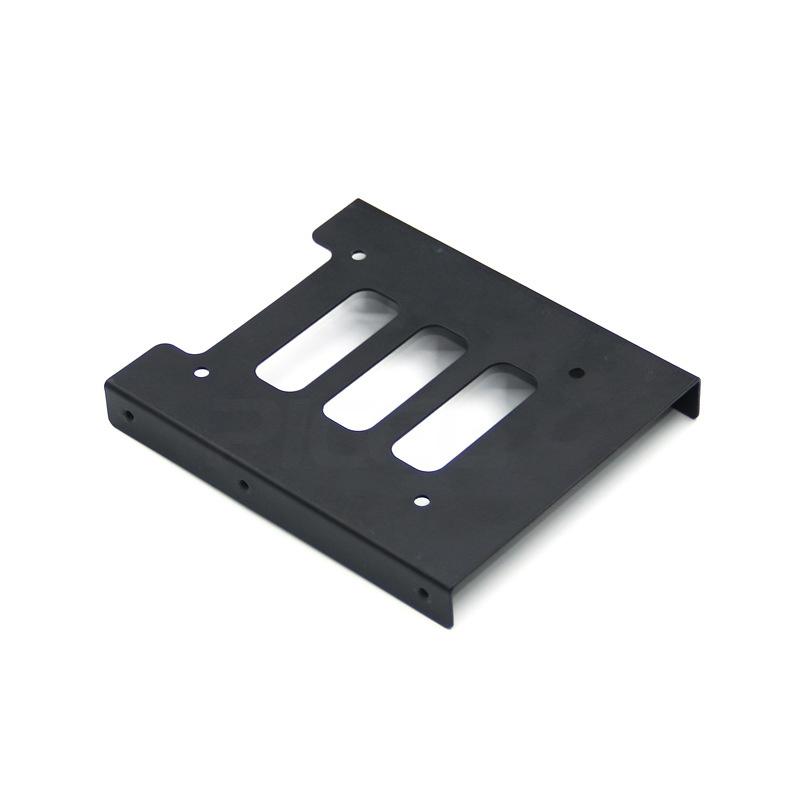 Black 2.5" Skids For Ssd To 3.5" Bay Caddy Tray Hard Drive Hdd Metal Mounting Dock Tray Bracket Adapter Converter Enclosure