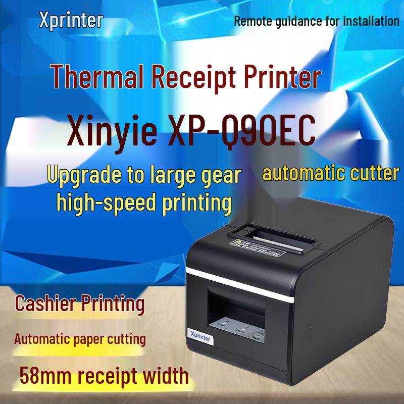 Bluetooth-принтер чеков Xinye XP-Q90EC 58 мм с автоотрезкой для takeaway USB Port