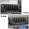 Carbon Fiber Headlight Lamp Decor Bezel Trim Cover Ring for Jeep Wrangler JL 18+