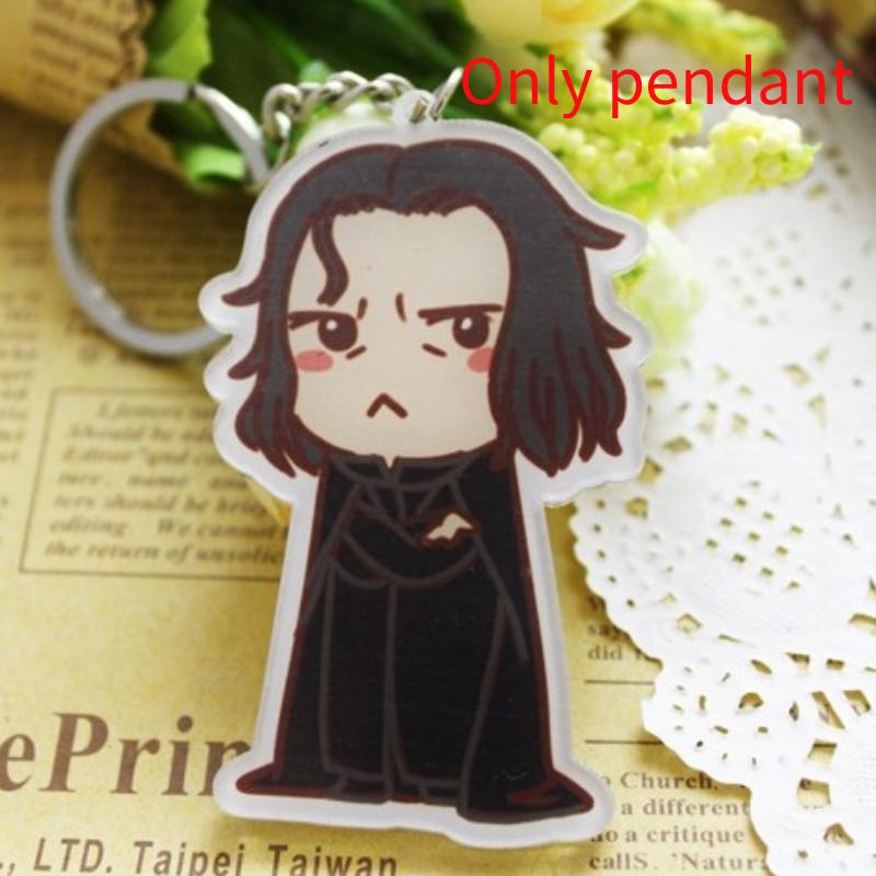 Potter Cartoon Harry Snape Malfoy George Bill Movie Character Pendant Keychain