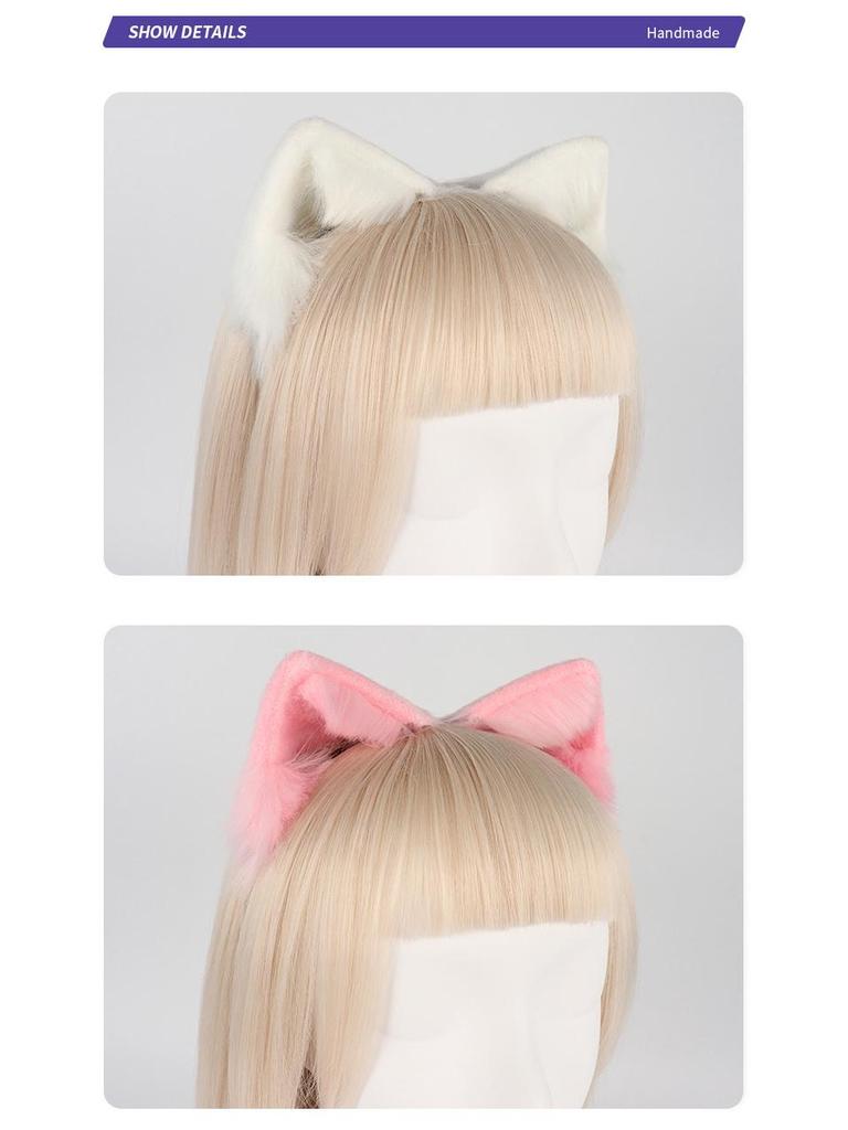 Cute Plush Cat Ear Headband - Cosplay Hair Accessory and Photo Prop