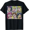 Varm Mote Uformell Disney Prinsesse Pop Art Portretter Box Up T-skjorte S-4XL Fire Årstider