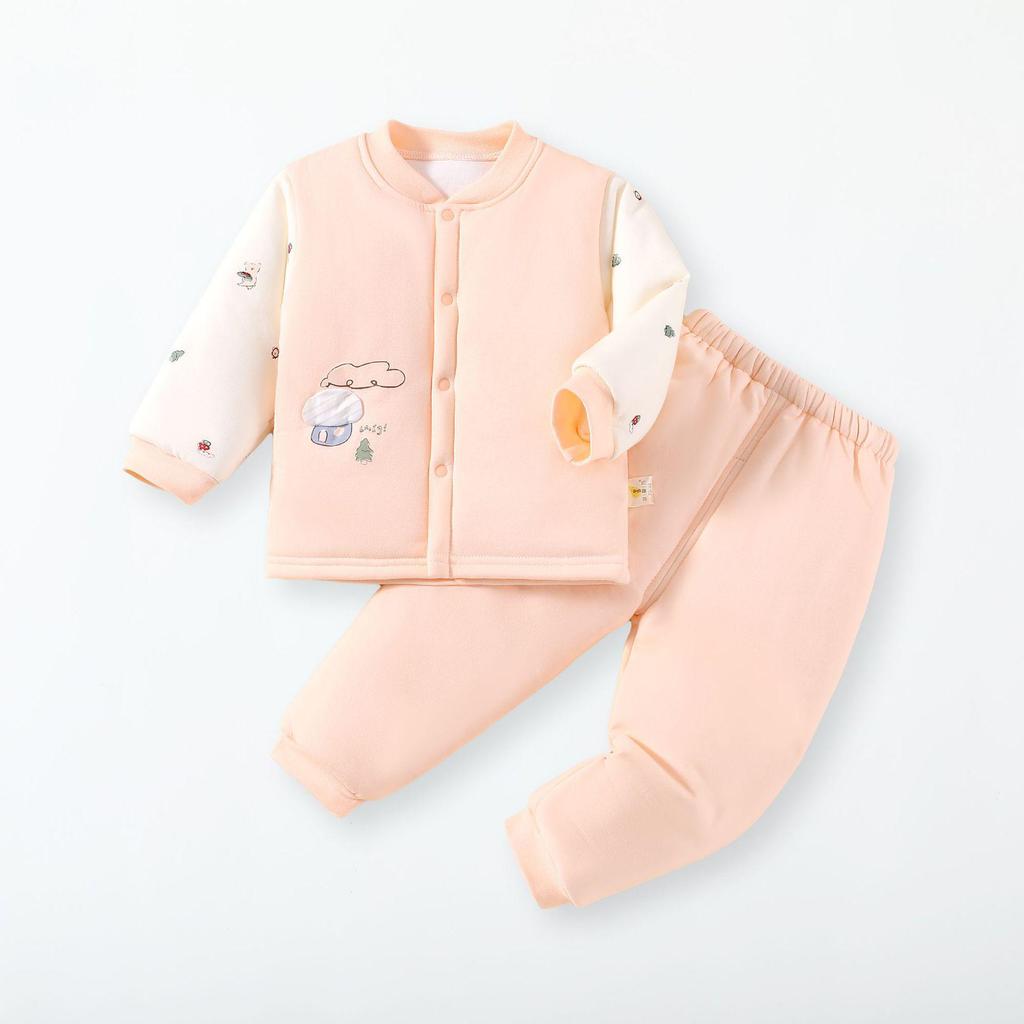 Autumn Winter Padded Baby Clothes Set for Boys & Girls - Warm Cotton Separates