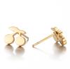 SMJEL Summer Cherry Earrings Ladies Stainless Steel Fruit Stud Earrings Small Watermelon Apple Pineapple Unique Zircon Gift