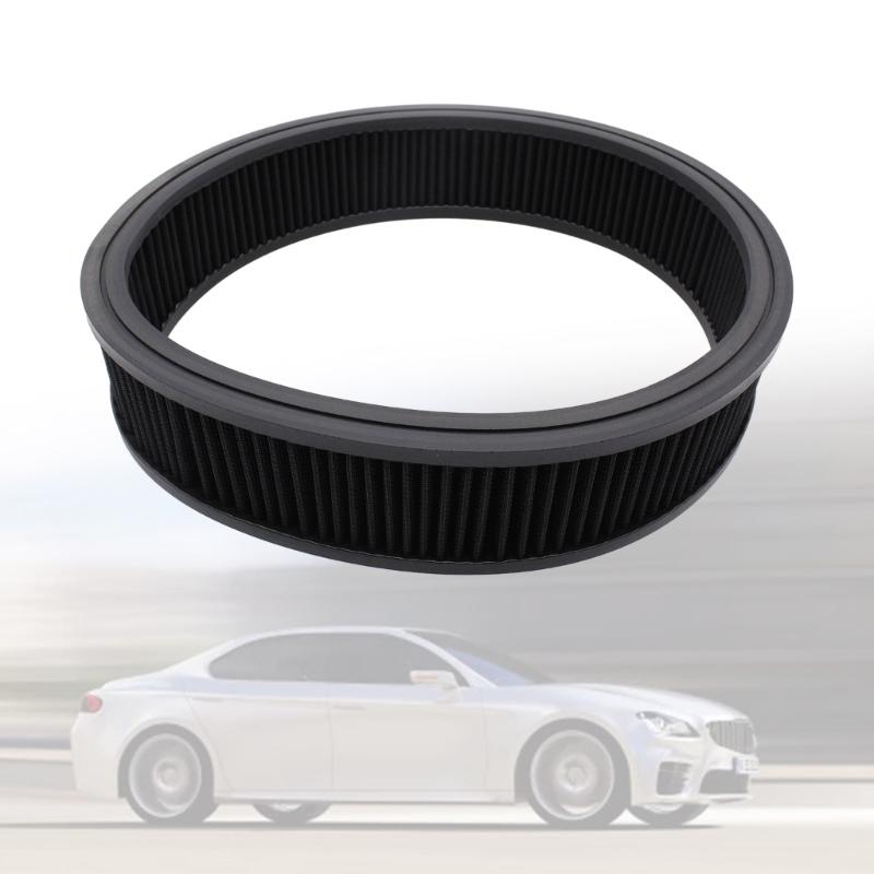 Upgraded High Flow Replacement Air Cleaner Washable & Reusable Round Air Filter Element Car Accessories Quick Fixing