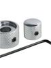 Double Layer Metal Knob Cap for Electric Guitar/Bass - Tone & Volume Adjustment with Screw Lock
