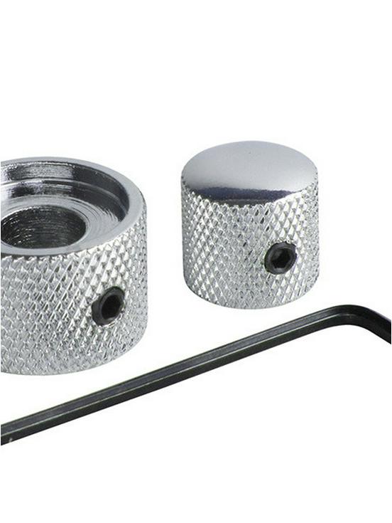 Double Layer Metal Knob Cap for Electric Guitar/Bass - Tone & Volume Adjustment with Screw Lock