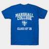 Herren Schwarzes T-Shirt mit Aufdruck Marshall College Jahrgang '36 (Indiana Jones) Baumwoll-T-Shirt mit No-Cut-Transferpapier-Druck
