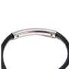 CELINE 460ZW3BLM Soleil calfskin and rhodium-finish brass Bracelet Silver / BlackUsed
