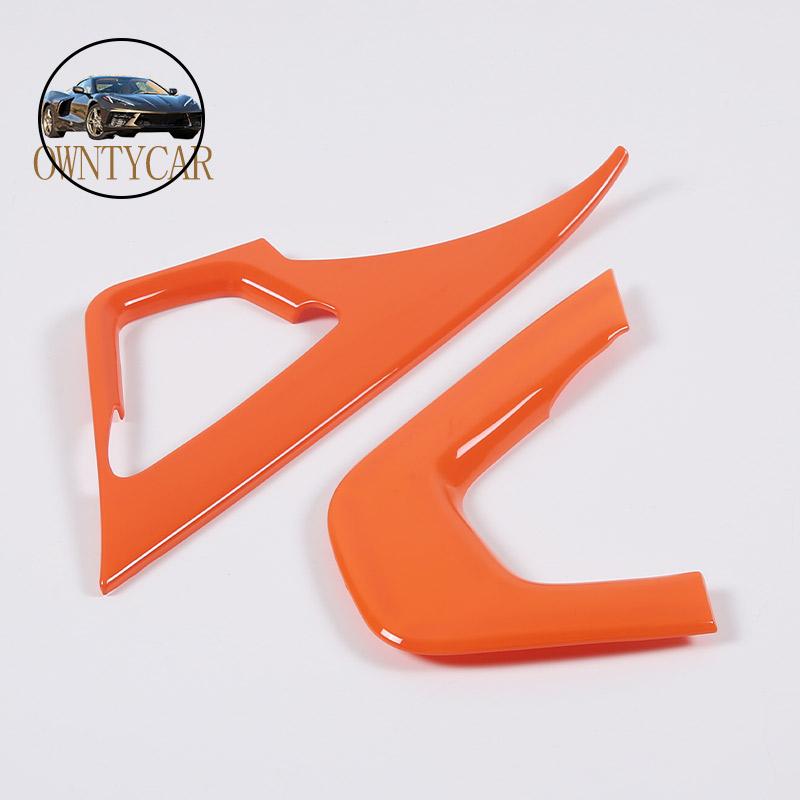

For Chevrolet Corvette C7 2014-19 ABS Carbon fiber Car Center Control Handle Decorative Frame Cover Trim Sticker Car Accessories