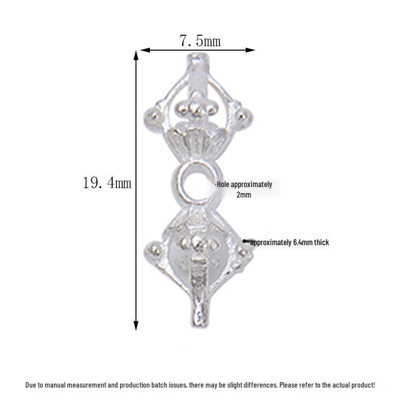

Стерлинговое серебро Лотос Мантра Ваджра Колокольчик и Дордже Звезда Бодхи Лунный камень Буддийские счеты-таймер.