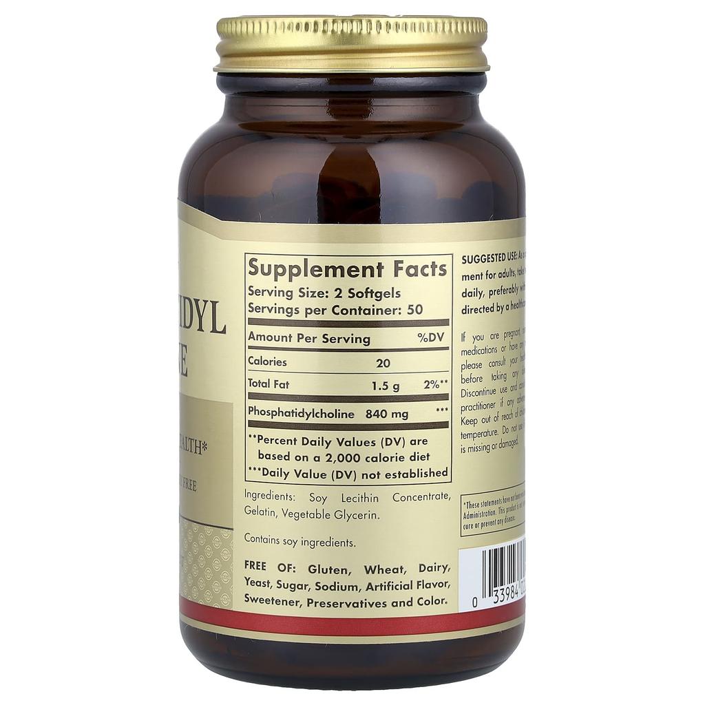 Phosphatidylcholine, 100 Softgels (420Mg per softgel)