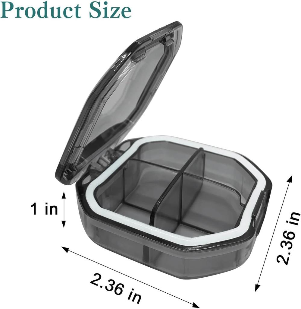 Pill Storage Box Mini Travel Portable Medicines Dispenser Box Multifunction Plastic Seven Compartment Sealer Box