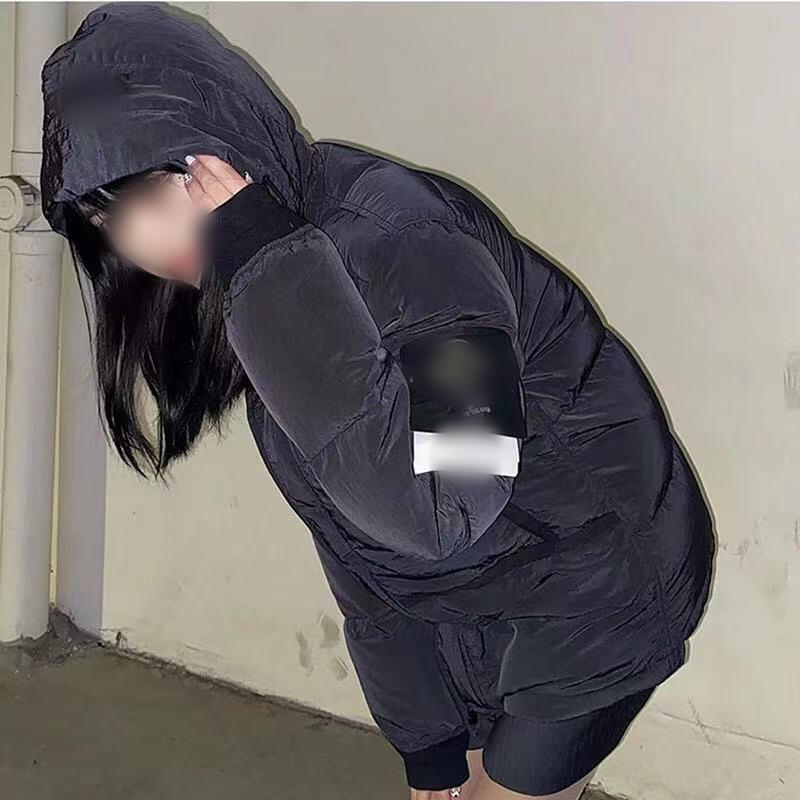 Stone D Winter Kapuzenjacke aus dicker Baumwolle - Colorblock Design für Damen & Herren