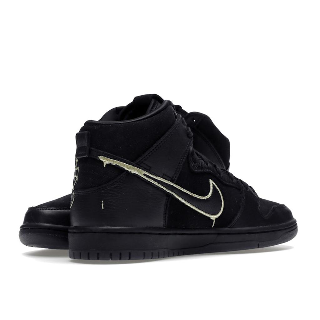 Nike FAUST x Dunk High SB The Devil is in The Details Pantofi de sport unisex negru metalic-auriu DH7755-001