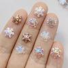 50 Stück Niedliche Cartoon Mini Farbige Schneeflocken Nailart Harz Designer Charms DIY Basteln Für Nagel 3D Dekorationen Schmuck